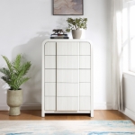 Picture of 32"W x 48"H Solid Wood And Oak Veneer Chest