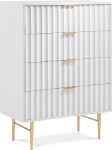 Picture of 36"W x 50"H Wood Veneer And Stainless Steel Base Chest