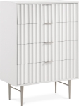 Picture of 36"W x 50"H Wood Veneer And Stainless Steel Base Chest