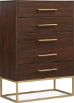 Picture of 32"W x 47"H Wood Veneer And Iron Chest