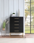 Picture of 32"W x 47"H Wood Veneer And Iron Chest