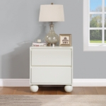 Picture of 2 Drawer Natural/Brown/Cream/Black Finish Nightstand