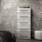 Picture of 23.2"W x 53.9"H Silver Grey Chest