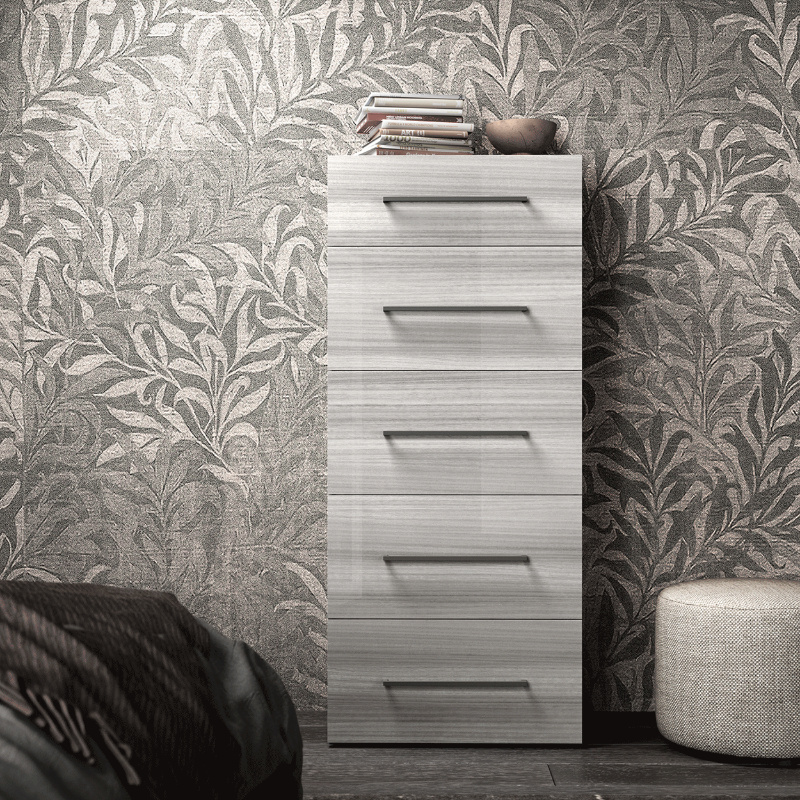 Picture of 23.2"W x 53.9"H Silver Grey Chest