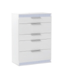 Picture of 34.45"W x 48.4"H Modern Gloss White Chest