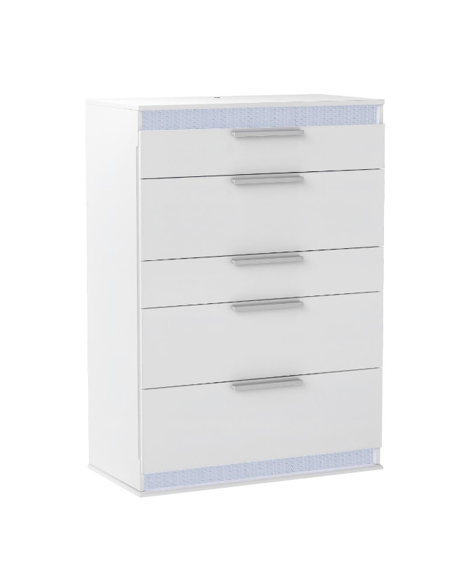 Picture of 34.45"W x 48.4"H Modern Gloss White Chest