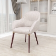 Picture of Dining Chair Upholstered in Velvet and Powder Coated Legs