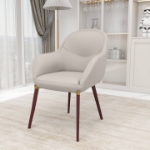 Picture of Dining Chair Upholstered in Velvet and Powder Coated Legs
