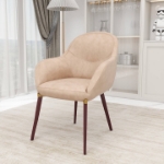 Picture of Dining Chair Upholstered in Velvet and Powder Coated Legs