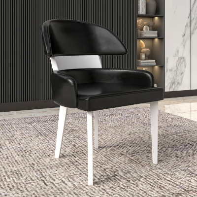 Show details for Dining Chairs with Curved Open Back in Rubberwood Picture of Dining Chairs with Curved Open Back in Rubberwood