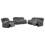 Picture of Reclining Sofa, Loveseat and Recliner Chair in Grey