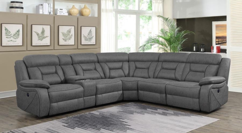 Picture of Power Reclining Sectional in Grey