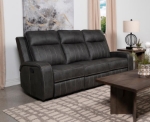 Picture of Leather Reclining Sofa in Grey
