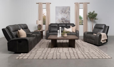 Show details for Reclining Sofa, Loveseat and Power Recliner Chair Picture of Reclining Sofa, Loveseat and Power Recliner Chair