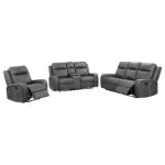 Picture of Reclining Sofa, Loveseat and Power Recliner Chair in Grey