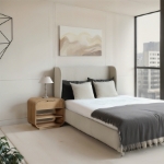 Picture of Solid Wood Brown or Natural Finish Nightstand