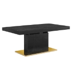 Picture of 71-94" Extendable wood Black Dinette Table