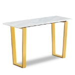 Picture of 48"/20" Gold Coffee Table and Gold Console Table