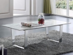 Picture of 48" / 20" Stone Marble Veneer Stainless Steel Coffee Table