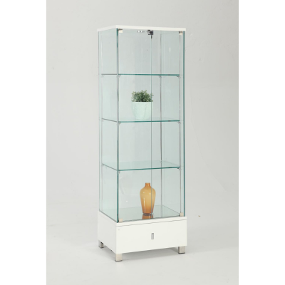 Show details for White Glass Curio - L 23.62 X W 17.72 X H 73.23 Picture of White Glass Curio - L 23.62 X W 17.72 X H 73.23