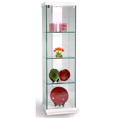 Show details for Gloss Accent Glass Curio - L 19.69 X W 14.96 X H 70.87 Picture of Gloss Accent Glass Curio - L 19.69 X W 14.96 X H 70.87