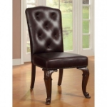 Picture of 9pcs, 11pcs or 13pcs Solid Wood Brown Cherry Leatherette Dining Room Set