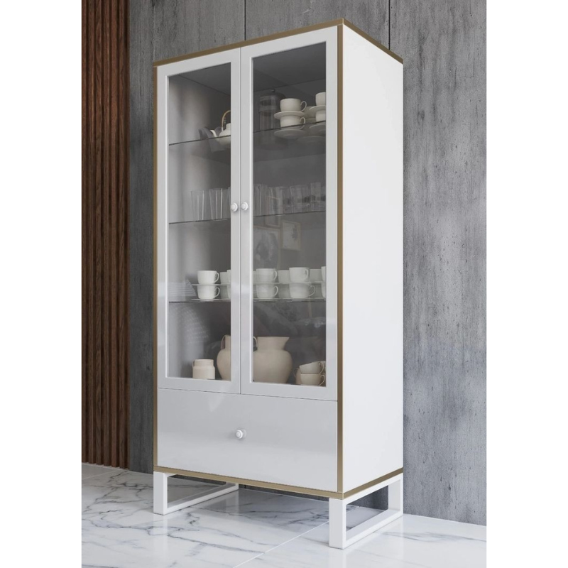 Picture of High gloss china cabinet 32"W x 18"D x 60"H