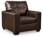 Picture of Brown Genuine Leather Sofa, Loveseat and Chair