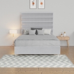 Picture of Upholstered bed with Oxford Headboard