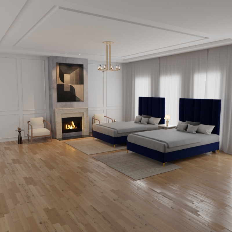 Picture of Upholstered bed with Prestige Headboard