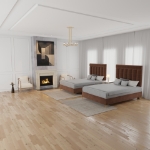 Picture of Upholstered bed with Luxeloom Headboard