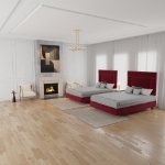 Picture of Upholstered bed with Mastic Headboard
