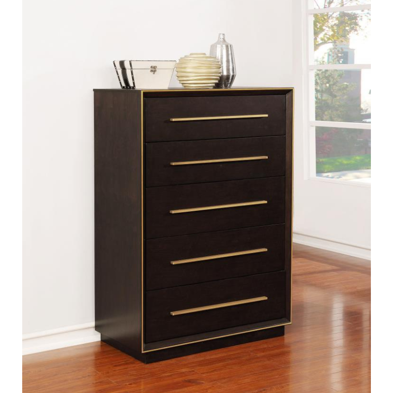 Picture of 38"W x 54.50"H Five Drawer Chest