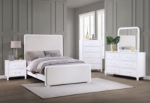 Picture of 38"W x 56.25"H Five Drawer White Bedroom Chest