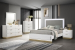 Picture of 31"W x 44.50"H Four Drawer White/Black Chest