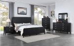 Picture of 36.50"W x 56.50"H Five Drawer Bedroom Chest Black