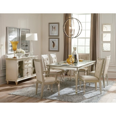Show details for 7pcs, 9pcs Or 11pcs,  Gold Silver Champagne Dining Room Set Picture of 7pcs, 9pcs Or 11pcs,  Gold Silver Champagne Dining Room Set