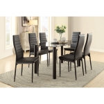 Picture of 7pcs Or 9pcs  White/Black glass top Dining Room Set