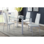 Picture of 7pcs Or 9pcs  White/Black glass top Dining Room Set