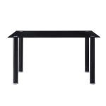 Picture of 7pcs Or 9pcs  White/Black glass top Dining Room Set