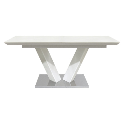 Show details for 63" - 78.75" Extendable White high gloss Dining Table Picture of 63" - 78.75" Extendable White high gloss Dining Table