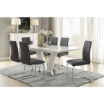 Picture of 7pcs, 9pcs Or 11pcs, White high gloss Dining Room Set