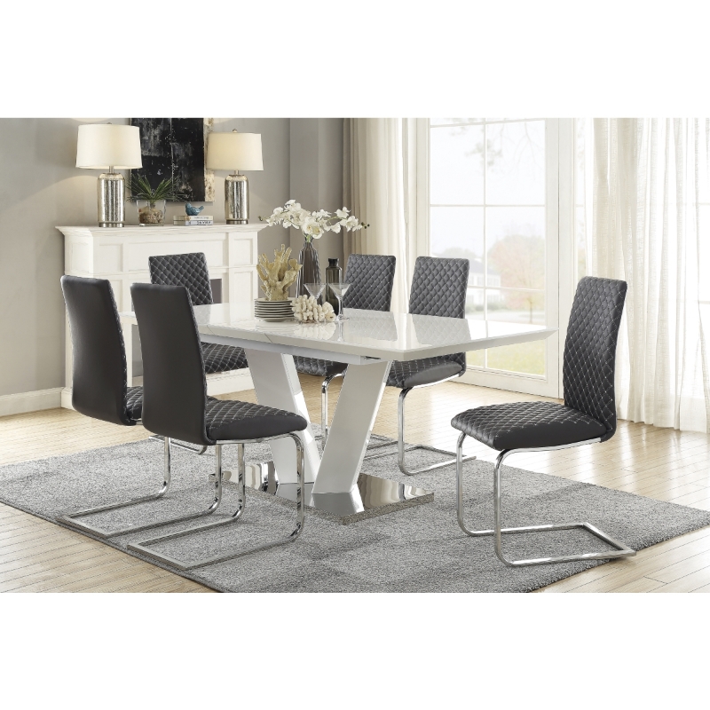 Picture of 7pcs, 9pcs Or 11pcs, White high gloss Dining Room Set