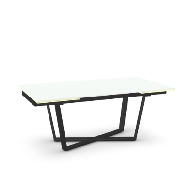 Show details for Charlie Extendable table Glass and Wood Customized Dining Table Picture of Charlie Extendable table Glass and Wood Customized Dining Table