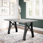 Picture of 36" x 60" Cheston Metal Black Scratch and Water Resistant Dining table