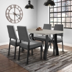Picture of 36" x 60" Cheston Metal Black Scratch and Water Resistant Dining table
