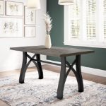 Picture of 36" x 60" Cheston Metal Black Scratch and Water Resistant Dining table