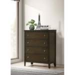 Picture of 35"L x 43.5"H Dark Cocoa Brown 5 Drawer Chest