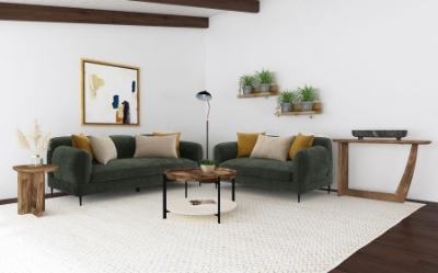 Show details for Jade Green 2pc Living Room Set Picture of Jade Green 2pc Living Room Set
