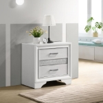 Picture of 5Pc White/Black Twin Storage Bedroom set